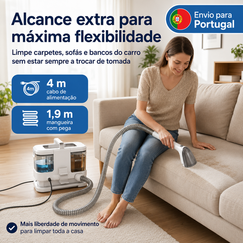 Máquina Portátil de Limpeza de Sofás, Tapetes e Estofos V2