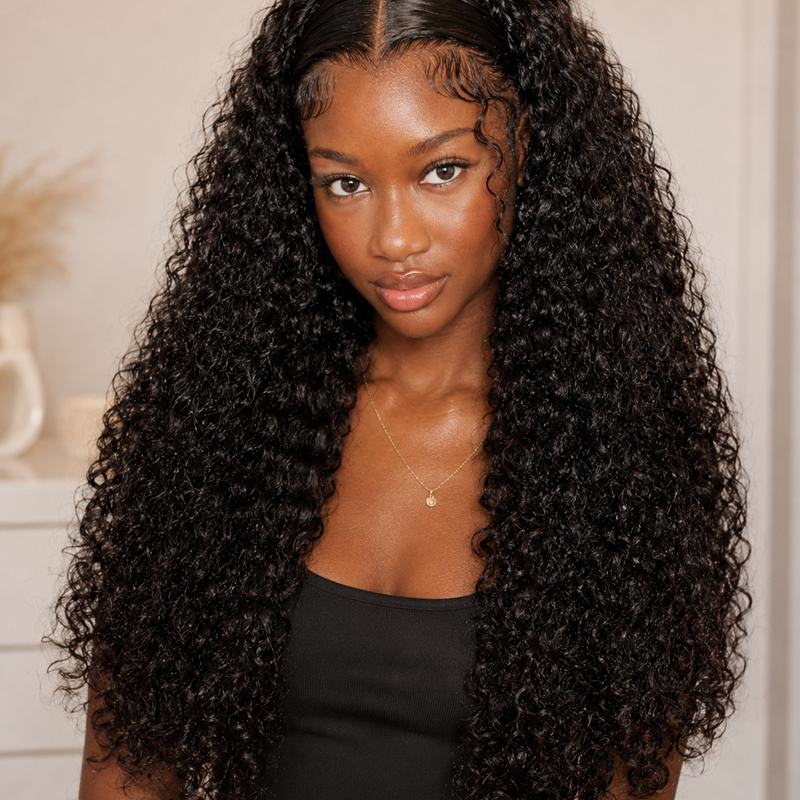 Brazilian Virgin Deep Wave Lace Closure 4x4 HD – 10 Inch, 150% Density