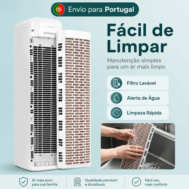 SereneLife Climatizador Evaporativo Portátil 5L com Controlo Remoto e Arrefecimento com Gelo