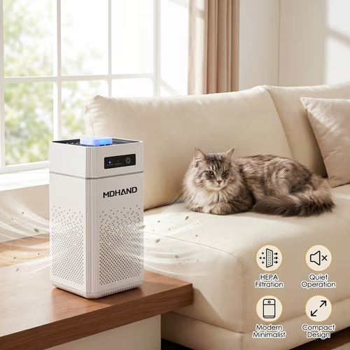 Purificador de Ar Compacto — Ideal para Quarto, Escritório e Casas com Animais