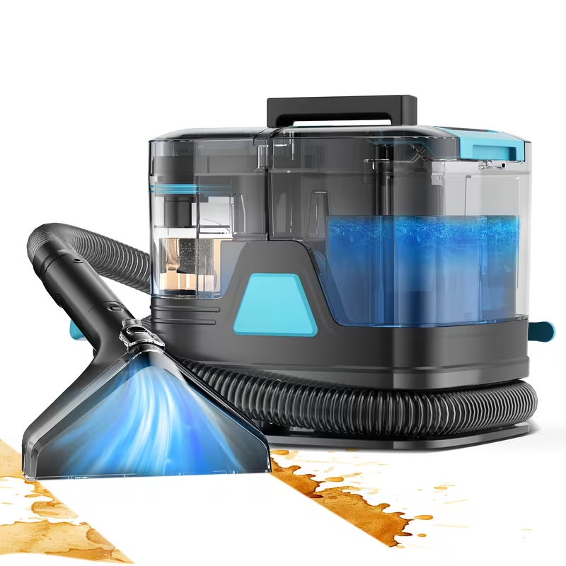 INSE C8 Spot Cleaner — Extractora Portátil de Manchas com 40 kPa, 3 Cabeças de Escova e Tanque 2L