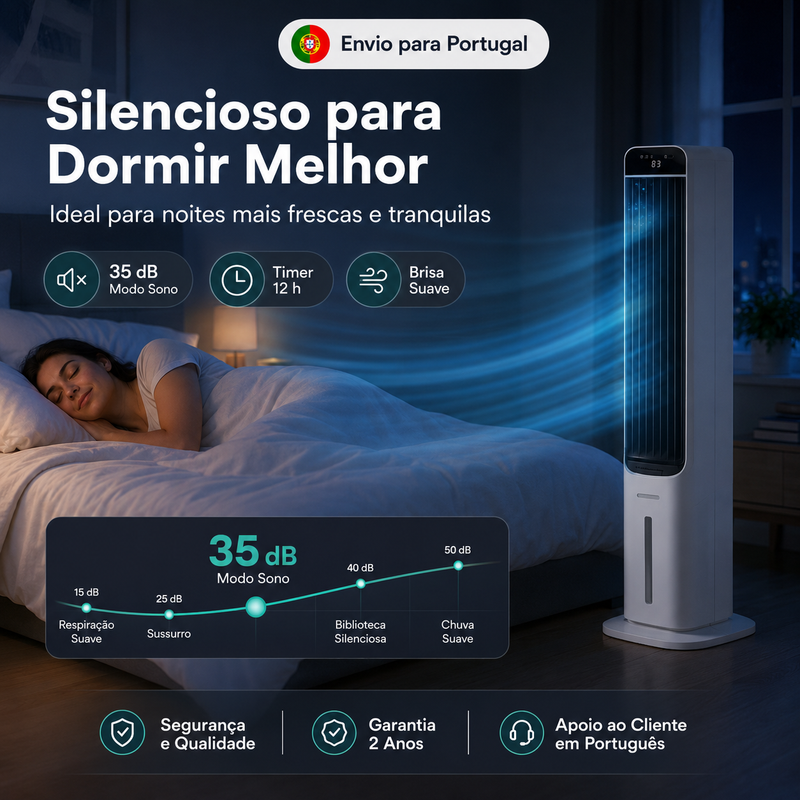 SereneLife Climatizador Evaporativo Portátil 5L com Controlo Remoto e Arrefecimento com Gelo