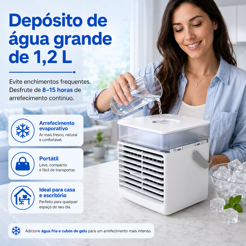 Mini Ventoinha Portátil para Casa, Escritório e Escola