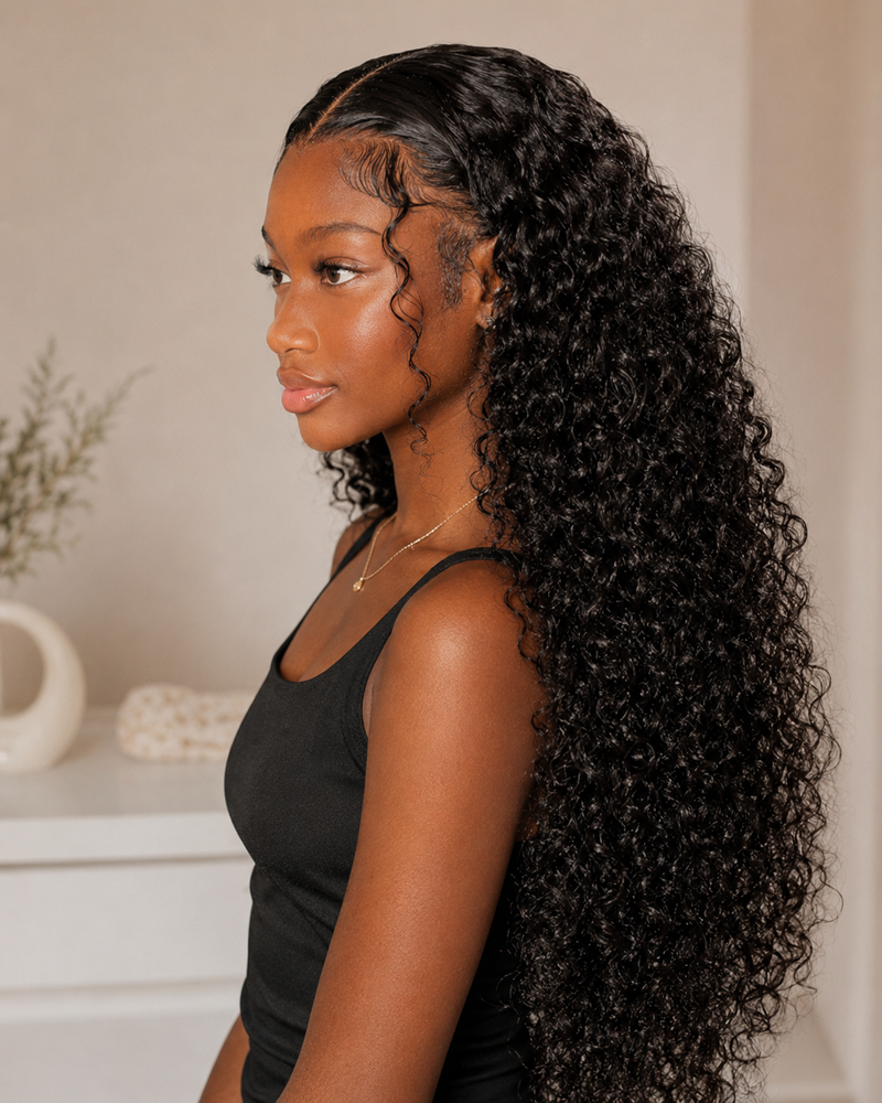 Brazilian Virgin Deep Wave Lace Closure 4x4 HD – 10 Inch, 150% Density