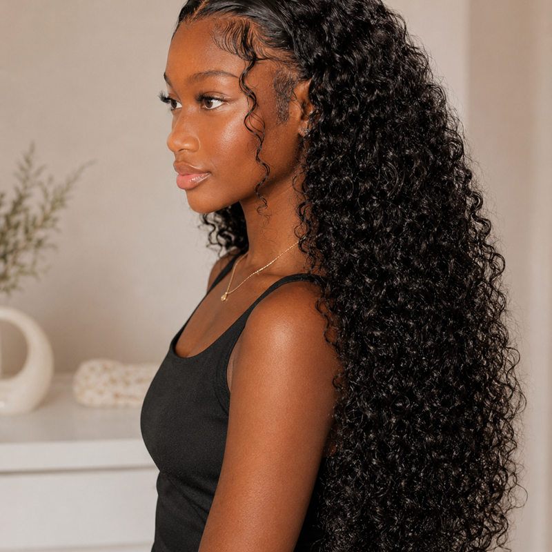 Brazilian Virgin Deep Wave Lace Closure 4x4 HD – 10 Inch, 150% Density