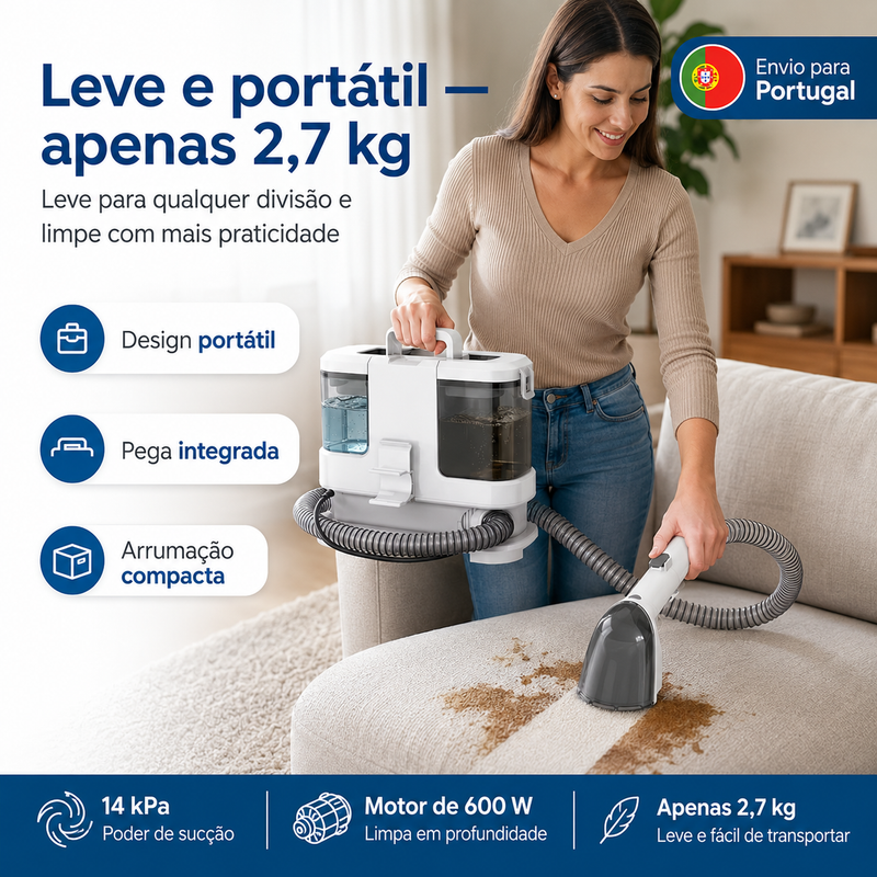 Máquina Portátil de Limpeza de Sofás, Tapetes e Estofos V2