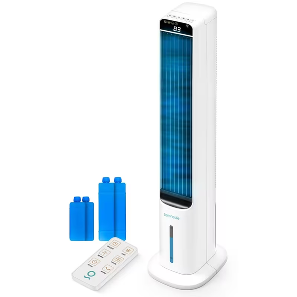 SereneLife Climatizador Evaporativo Portátil 5L com Controlo Remoto e Arrefecimento com Gelo
