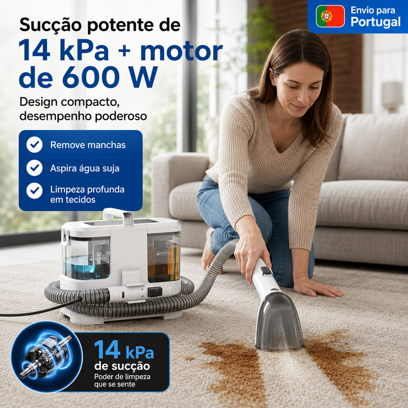 Máquina Portátil de Limpeza de Sofás, Tapetes e Estofos V2