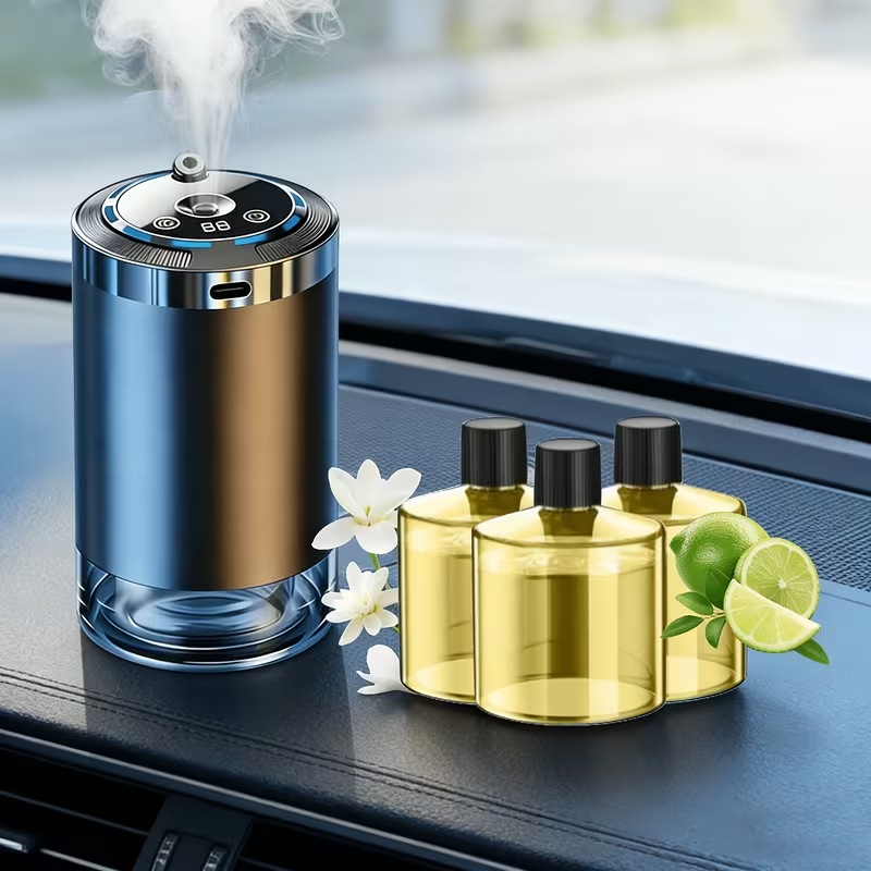 Difusor Premium para Carro com 3 Aromas | Carregamento USB | Intensidade Ajustável